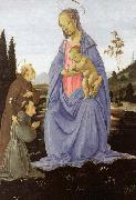 Fra Filippo Lippi Madonna with Child, St Anthony of Padua and a Friar before 1480 oil painting on canvas